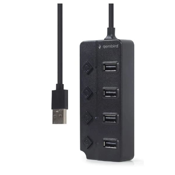 adaptateur Hub Usb Gembird 4 Ports – Noir UHB-U2P4P-01 adaptateur Hub Usb Gembird 4 Ports – Noir UHB-U2P4P-01